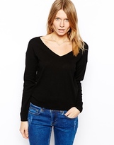Thumbnail for your product : ASOS Sweater With V-Neck - Black