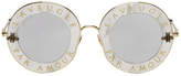Thumbnail for your product : Gucci White LAveugle Par Amour Romantic Sunglasses