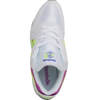 Reebok Classics Pyro Trainers White/Vicious Violet/Neon Yellow/Crushed Cobalt