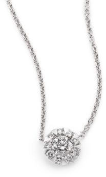 Kwiat Sunburst Diamond & 18K White Gold Pendant Necklace