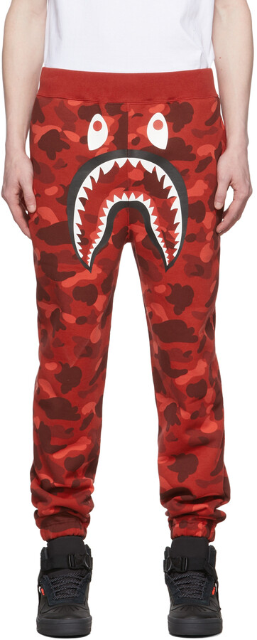 red bape pants