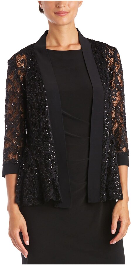 plus size silver sequin shrug