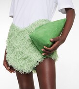 Thumbnail for your product : ATTICO Feather-trimmed miniskirt