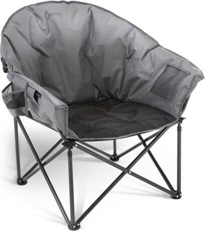 ARROWHEAD OUTDOOR Oversized Heavy-Duty Club Folding Camping Chair w/ External Pocket, Cup Holder, Portable, Padded, Moon, Round, Saucer, Supports...