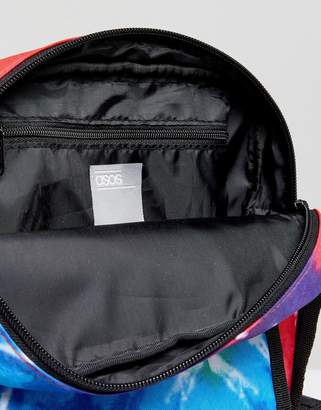 ASOS Flight Bag With Front Pocket In Tie Dye