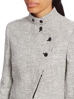 Thumbnail for your product : Akris Punto Asymmetric Button Zip Houndstooth Jacket