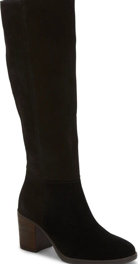 Lucky Brand Bonnay Knee-High Wide Calf Boot - Women's Pants Denim Bootcut Jeans in Black