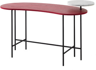 Tradition & Palette Desk JH9 - Red Stained Ash - Bianco Carrara