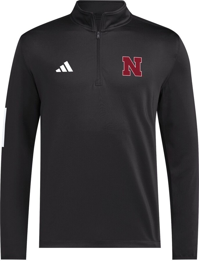 adidas Men's Nebraska Cornhuskers Black Quarter-Zip Golf Jacket, Small