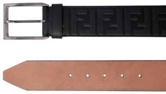 Fendi 40mm Ff Signature Embossed Leather Belt