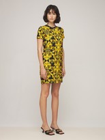 Thumbnail for your product : Versace Jeans Couture Printed Cotton Jersey Mini T-shirt Dress