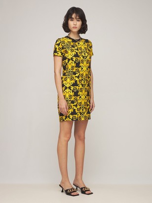 Versace Jeans Couture Printed Cotton Jersey Mini T-shirt Dress