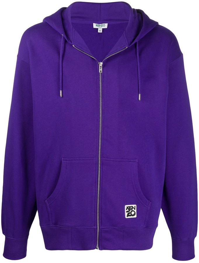 Purple zip hoodie mens Clearance
