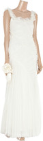 Thumbnail for your product : Alberta Ferretti Ruched silk-organza gown