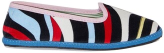 Pucci Abstract-Print Velvet Ballerina Shoes