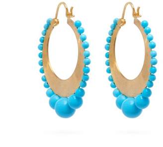 Irene Neuwirth 18kt Gold & Kingman Turquoise Earrings - Womens - Gold