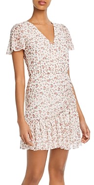 white mesh overlay dress