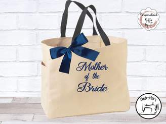 Etsy Personalized Bridesmaid Gift Tote Bag- Wedding Party Gift- Bridal Party Gift- Initial Tote- Mother o