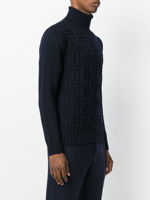 Eleventy textured turtleneck sweater