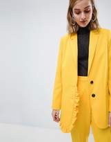 Thumbnail for your product : ASOS Design Pop Frill Blazer