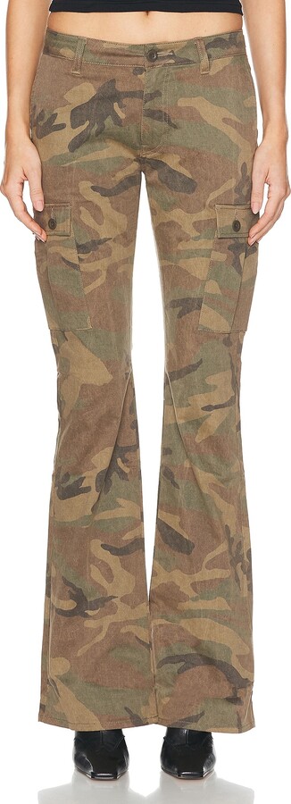 John Elliott Riley Low Rise Utility Boot Pant in Army