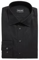 Thumbnail for your product : Giorgio Armani Solid Poplin Dress Shirt, Black