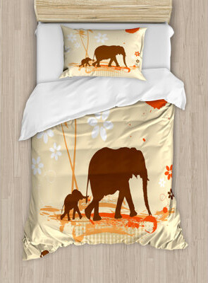 Ambesonne Elephant Duvet Cover Set