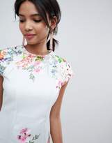 Thumbnail for your product : ASOS Design DESIGN Placement Floral Shift Mini Dress