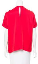 Thumbnail for your product : Sonia Rykiel Ruffle-Trimmed Keyhole-Accented Blouse
