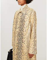 Thumbnail for your product : Bottega Veneta Snakeskin-embossed leather coat