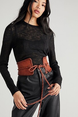 Free People Selena Leather Corset Belt - ShopStyle