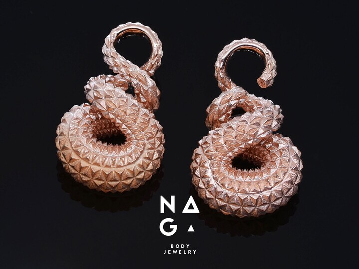 Etsy 1 Pair Of Infinity Vermeil Rose Gold Ear Weights Hangers - Fits All