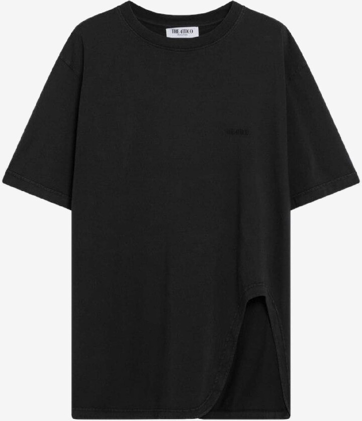 ATTICO Shaped-Hem Washed T-shirt