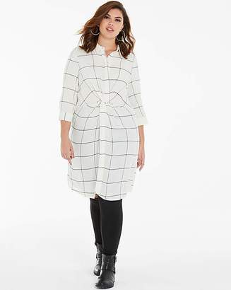 Anthology Check Tie Front Shirt Dress