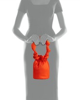 Thumbnail for your product : Ganni Knotted Satin Top-Handle Bag