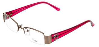 Fendi Embellished Half-Rim Eyeglasses w/ Tags