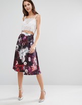 Floral Midi Skirt - ShopStyle