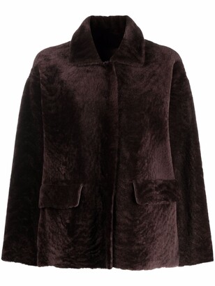 Desa 1972 Shearling-Fur Fitted Coat