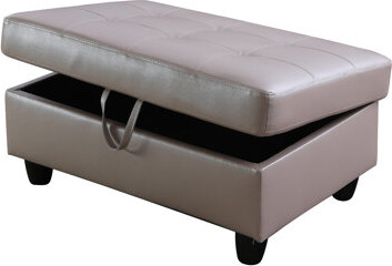 Latitude Run Semi PU Synthetic Leather Storage Ottoman