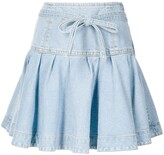 Thumbnail for your product : we11done Pleated Denim Skirt