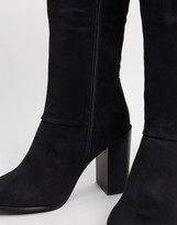 Thumbnail for your product : ASOS DESIGN Wide Fit Cuba knee boots in black
