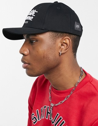 Sixth June curved cap with logo in black