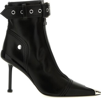 ブーツその他 Mcqueen 'Slash' Ankle Boots ALEXANDER MCQUEEN Slash Leather Heeled Boots | endource