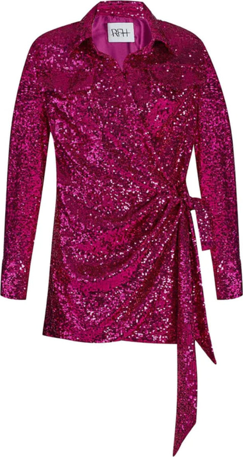 Roqaia Fashion House Purple Melva Sequin Dress