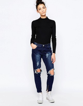 Glamorous Skinny Jeans With Ripped Knees