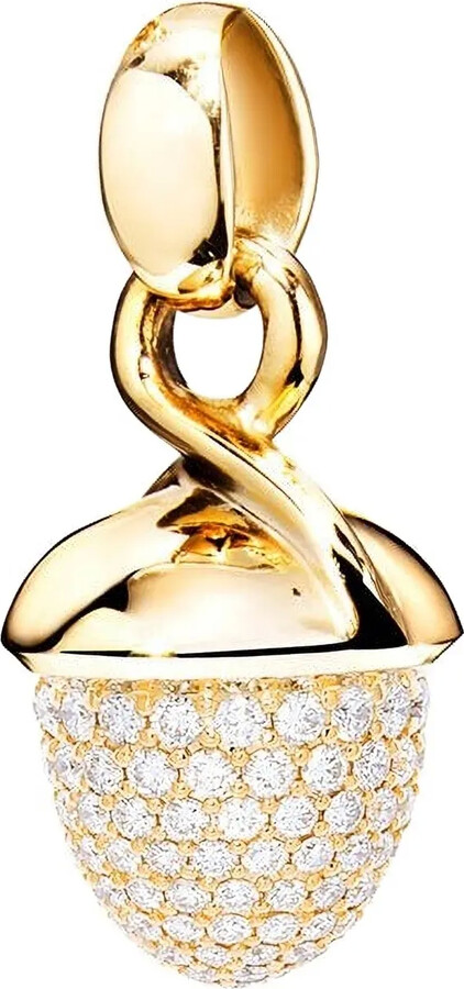 18K yellow gold Mikado diamond pendant