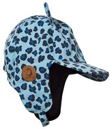 Thumbnail for your product : Mini Rodini Blue Leopard Print Trapper Hat with Ears