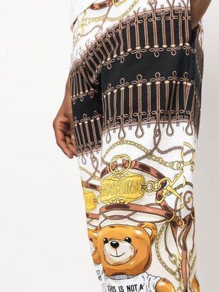 Moschino Teddy Bear-print cotton track pants