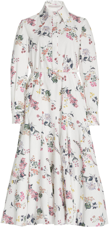 Emilia Wickstead Marion Floral-Printed Cotton Midi Dress - ShopStyle