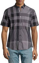 Thumbnail for your product : Burberry Fred Exploded-Check Woven Shirt, Charcoal